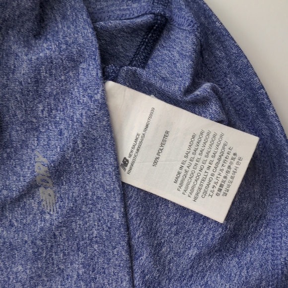 New Balance Heathered Jersey NB Dry Racerback Tank Cloud Heather size Large - Picture 10 of 10